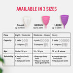 Sirona Reusable Menstrual Cup for Girls & Women | Large Size with Pouch (Pack of 1) | Ultra Soft, Odour & Rash Free | 100% Medical Grade Silicone | Protection for Up to 8-10 Hours | US FDA Registered