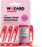 WIZARD WELLNESS Happy Nose Inhaler Stick, Polar Peppermint, 3-Pack | Instant breathing ease & sinus clarity, essential oil aromatherapy, wild mint vapor, drug-free nasal spray alternative
