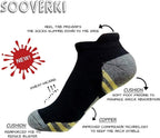 Sooverki Copper Compression Socks Women and Men 6 Pairs - Circulation Arch Support Plantar Fasciitis Running Ankle Socks