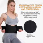 ACWOO Postpartum Girdle, Postpartum Abdominal Girdle, Postpartum Recovery Belt with Double Adjustment Straps, Lumbar Girdle for Women, Waist Shaper, Tummy Sweat Wrap, Black