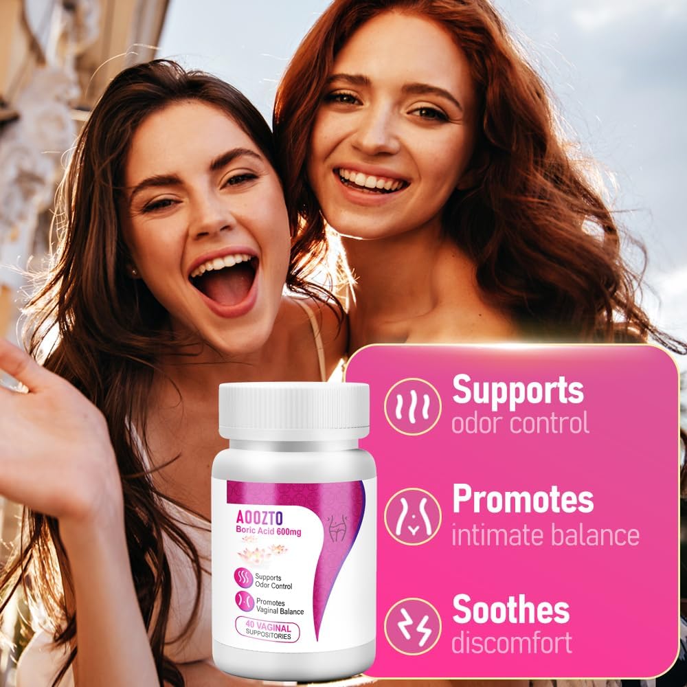 Suppositories for Women, Vaginal Suppositories for Healthy pH Balance & Odor Control | Discomfort Hygiene Products | Feminine Intimate Health (40 Count)