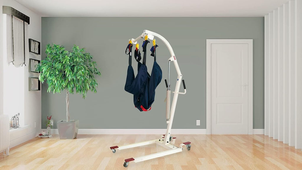 Patient Lift Hydraulic Body Hoyer Lift with Medium Sling for Home Use 400lbs Weight Capacity (Unfoldable Manual)