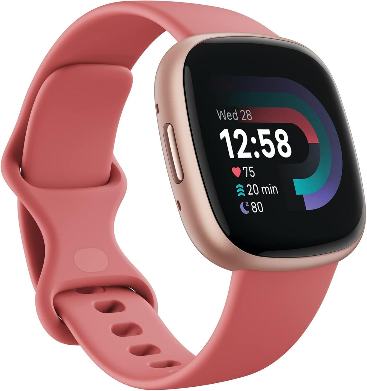 Google Fitbit Versa 4 Fitness Smartwatch - Pink Sand/Copper Rose