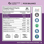 Carbamide Forte PCOS Supplement For Women - 40:1 Ratio 2000mg Myo-Inositol to D-Chiro-Inositol Supplement for PCOS - 60 Veg Inositol Tablets