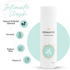 Dermavive Intimate Wash, Gentle Feminine Cleanser for Women, Soap-Free pH-Balanced Hygiene Wash, Dermatologist Tested, Odor Control, Daily Use, 250ml (8.45 fl oz)