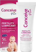 Conceive Plus Fertility Lubricant | Fertility Friendly Water Based Lubricant with Calcium + Magnesium, Non-Sticky Water Based Lubrification, Multi-Use Personal Lube for Conception Support | 75ml