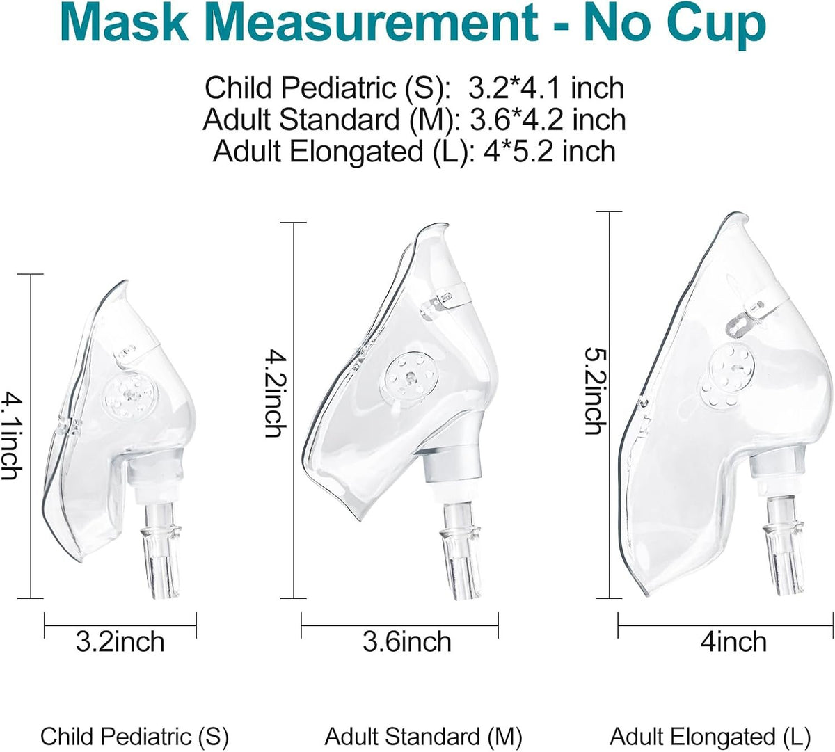 2 Pack Oxygen Mask for Face