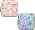 Sanitary Pads and Tampons Box, Set of 2, Box of Sanitary Towels for Women, Small Menstrual Bag with Zipper, 1 of Each Blue, Beige, for Women, Tampons, Sanitary Towels