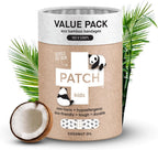 PATCH 100 Pieces, Coconut Oil, Value Pack, Kids Panda Eco-Friendly Bamboo Adhesive Bandages for Scratches & Grazes, Hypoallergenic Wound Care for Sensitive Skin, Biodegradable, Latex & Plastic Free