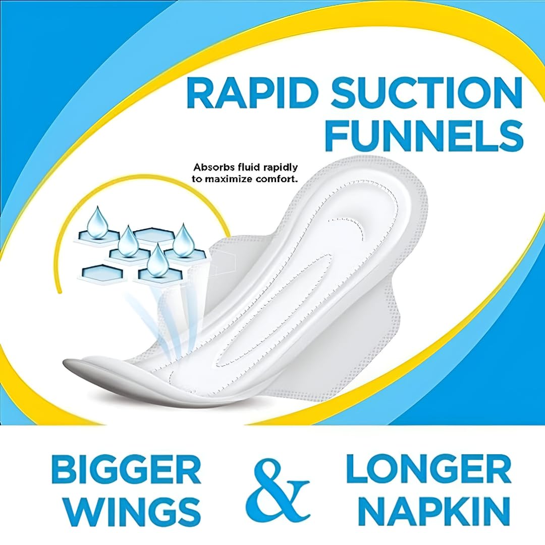 MISS N MOMS 40 Sanitary Pads – XXXL Size, Cotton-Soft, 320mm Long, Heavy Flow & Overnight Use – Combo Pack for Comfort & Leak Protection (40)