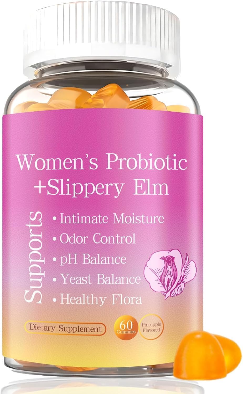 Feminine Gummies Pineapple - 60 Gummies pH Balance&ImmuneFeminine Supports Women's Health - Ph Balance,Healthy Odor, Supports Gut Immune Health