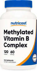 Nutricost Methylated Vitamin B Complex 120 Capsules, 60 Servings | Gluten-Free