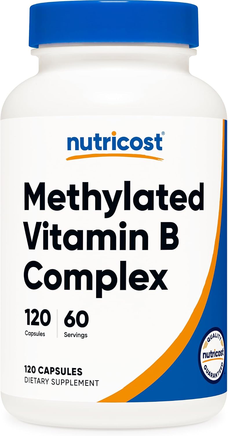 Nutricost Methylated Vitamin B Complex 120 Capsules, 60 Servings | Gluten-Free