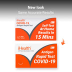 iHealth COVID-19 Antigen Rapid Home Test, 5 Tests, FDA Authorized OTC | at-Home Self Covid Test, Results in 15 Minutes with Non-invasive Nasal Swab, for ages 2 and up, easy to use