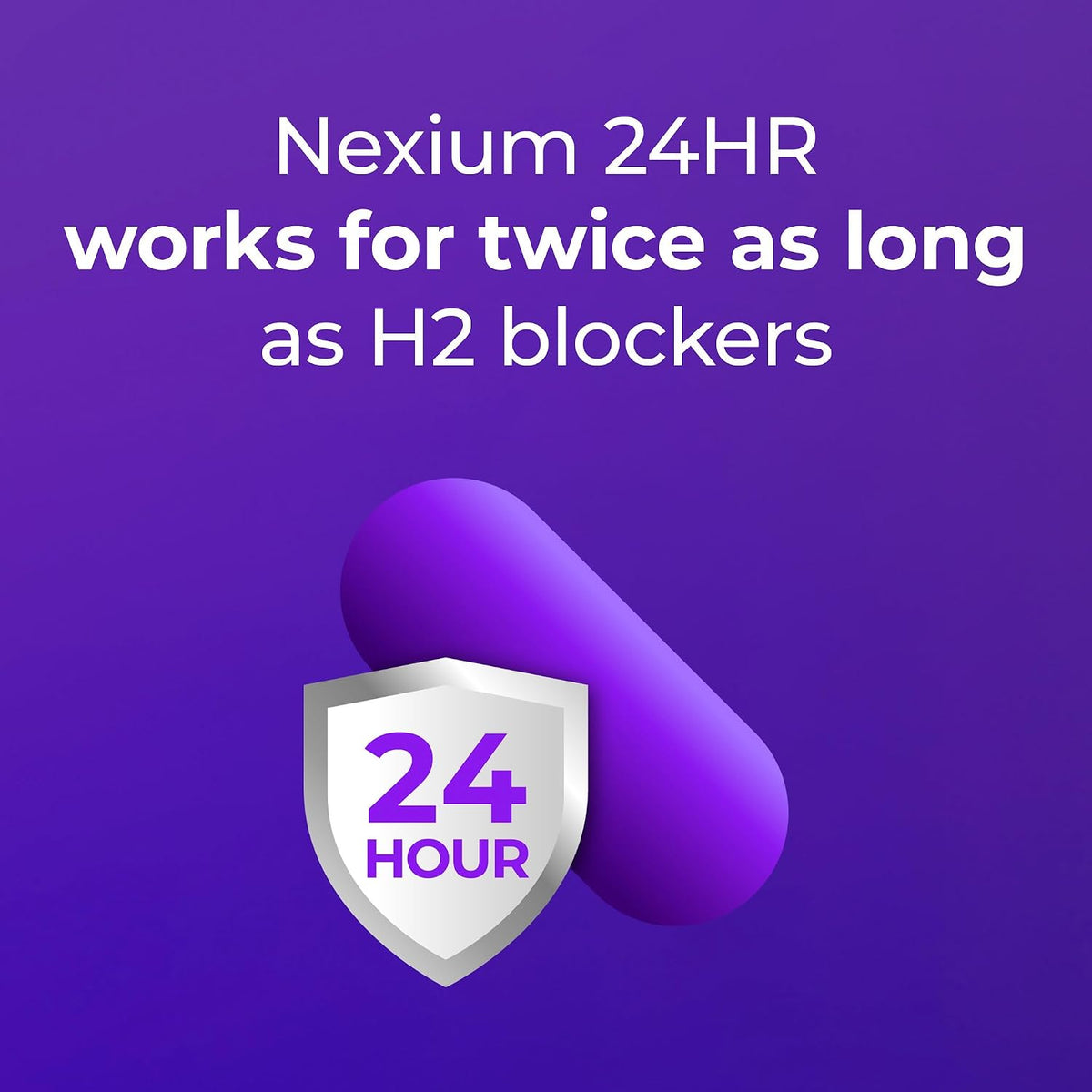 Nexium 24HR Acid Reducer Heartburn Relief Capsules, 42 Count | All-Day and All-Night Protection from Frequent Heartburn, Heartburn Medicine with Esomeprazole Magnesium