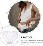 SHERCHPRY 7 Pieces Disposable Panties Postpartum Size L Lightweight Breathable Elastic Non-Woven Maternity Underwear for Women in Travel and Postpartum