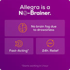 Allegra Adult 24-Hour Allergy Relief Tablets, Non-Drowsy Indoor and Outdoor Allergy Medicine, 180 mg Fexofenadine HCI Antihistamine Pill, 100-Count