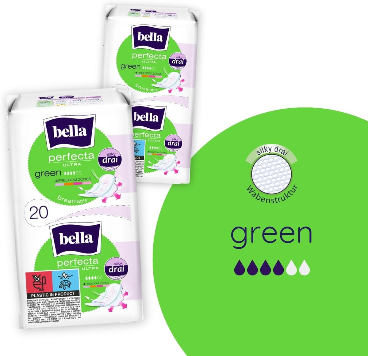 bella Sanitary Pads Breathable 20 pieces