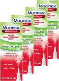 Mucinex Sinus-Max Nasal Spray for Sinus & Allergy, Fast-Acting & Fragrance Free, 12 Hour Severe Nasal Congestion Relief, 0.75 Fl Oz (Pack of 4)