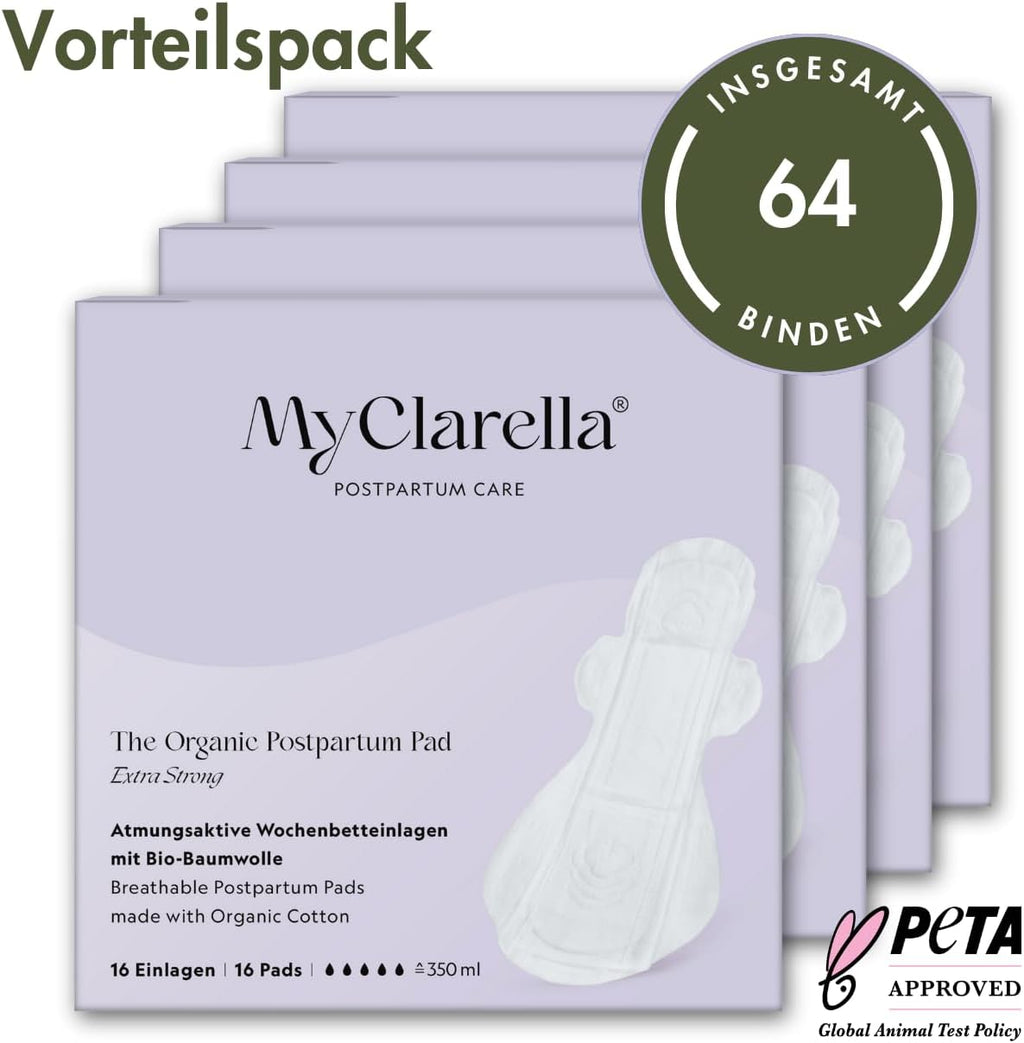 MyClarella Incontinence Products Postpartum 64 pieces 16 pieces