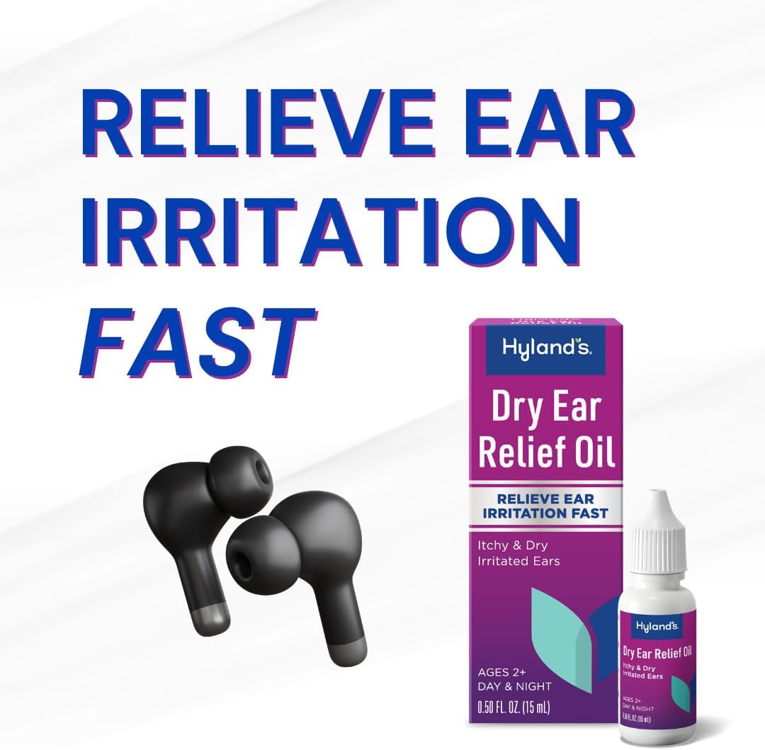 Hyland's Dry Ear Oil, Fast Itch & Irritation Relief Day or Night, 0.5oz