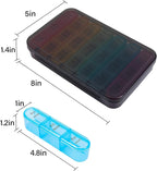 Daviky Pill Organizer 3 Times a Day, Pill Box 7 Day, Weekly Travel Case