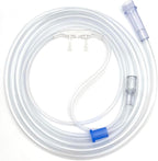 ResOne 7Ft Soft Adult Oxygen Nasal Cannula 5-Pack - Curved Prongs, Crush-Resistant Tubing - Nasal Tubes, Oxygen Concentrator Supplies - Soft Curved Nose Piece, Standard Size, Standard Flow 6 LPM
