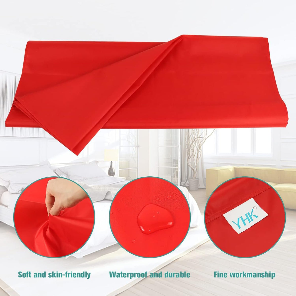 YHK Tubular Slide Sheet for Patient Transfer, Washable Reusable Flat Slide Sheet, Safetysure Transfer Slide for Moving Bedridden Patients, Slides for Cars, Hospital Bed, Home Care (28.3" x 47.2")