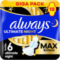Always Sanitary Pads 18 pieces