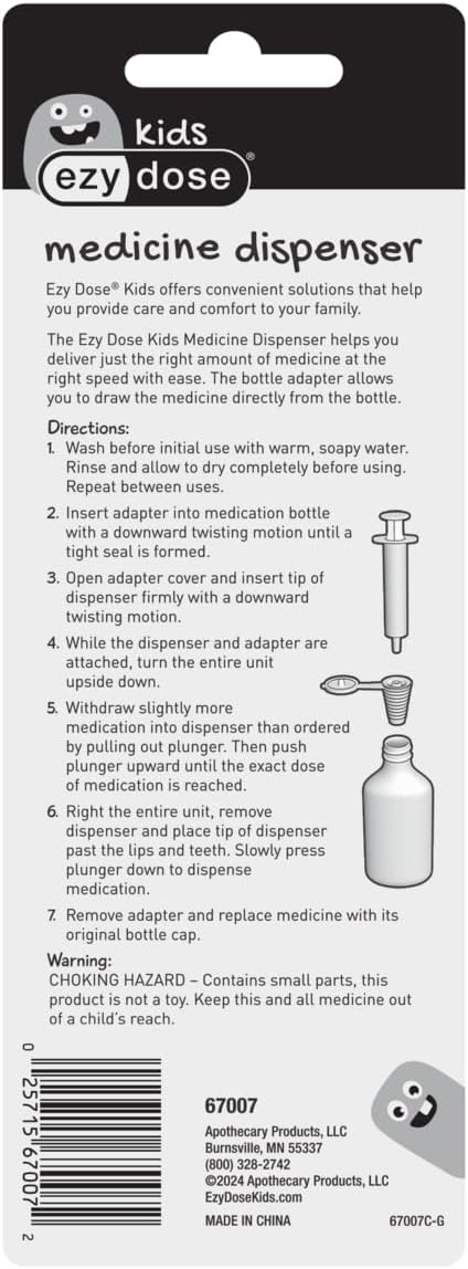 Ezy Dose Kids Oral Syringe & Medicine Dispenser, 10 mL 2 TSP, BPA-Free