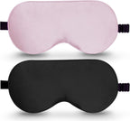 BeeVines 100% Mulberry Silk Sleep Mask, Light Blocking Eye Masks (2 Packs)