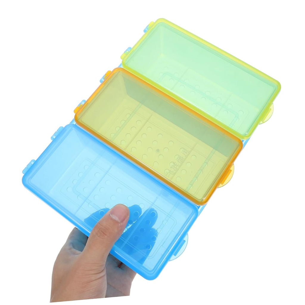 Zerodeko Thermometer Storage Case Compartments Hospital Thermometer Organizer Easy Cleaning Drying Box for Home Hospital School