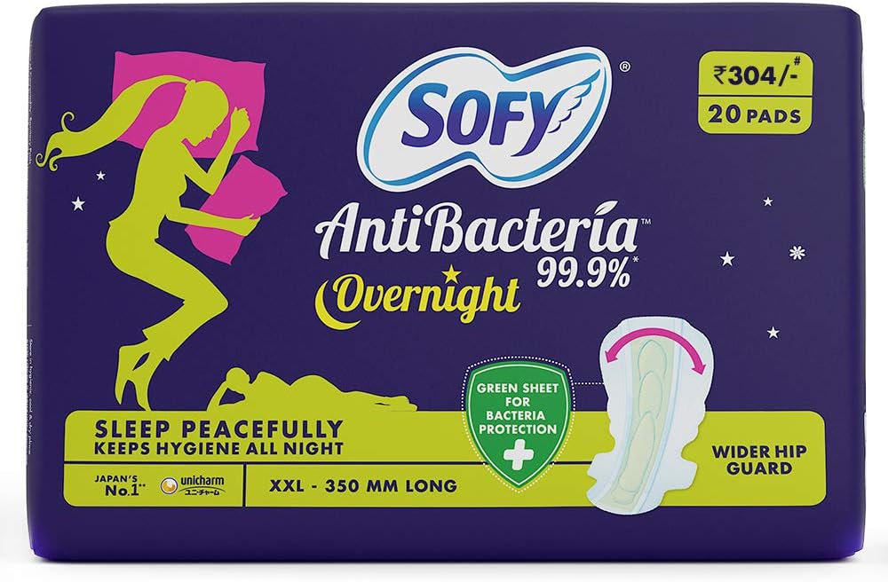 Sofy Anti Bacteria Overnight Sanitary Pads - XXL (20 Pads)