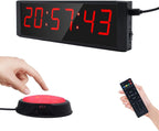 Large Stopwatch with Start/Stop Button, LED Digital Timer with Remote, Countdown Clock with Buzzer, Gym Clock for Home Gym, Interval Timer for Workout