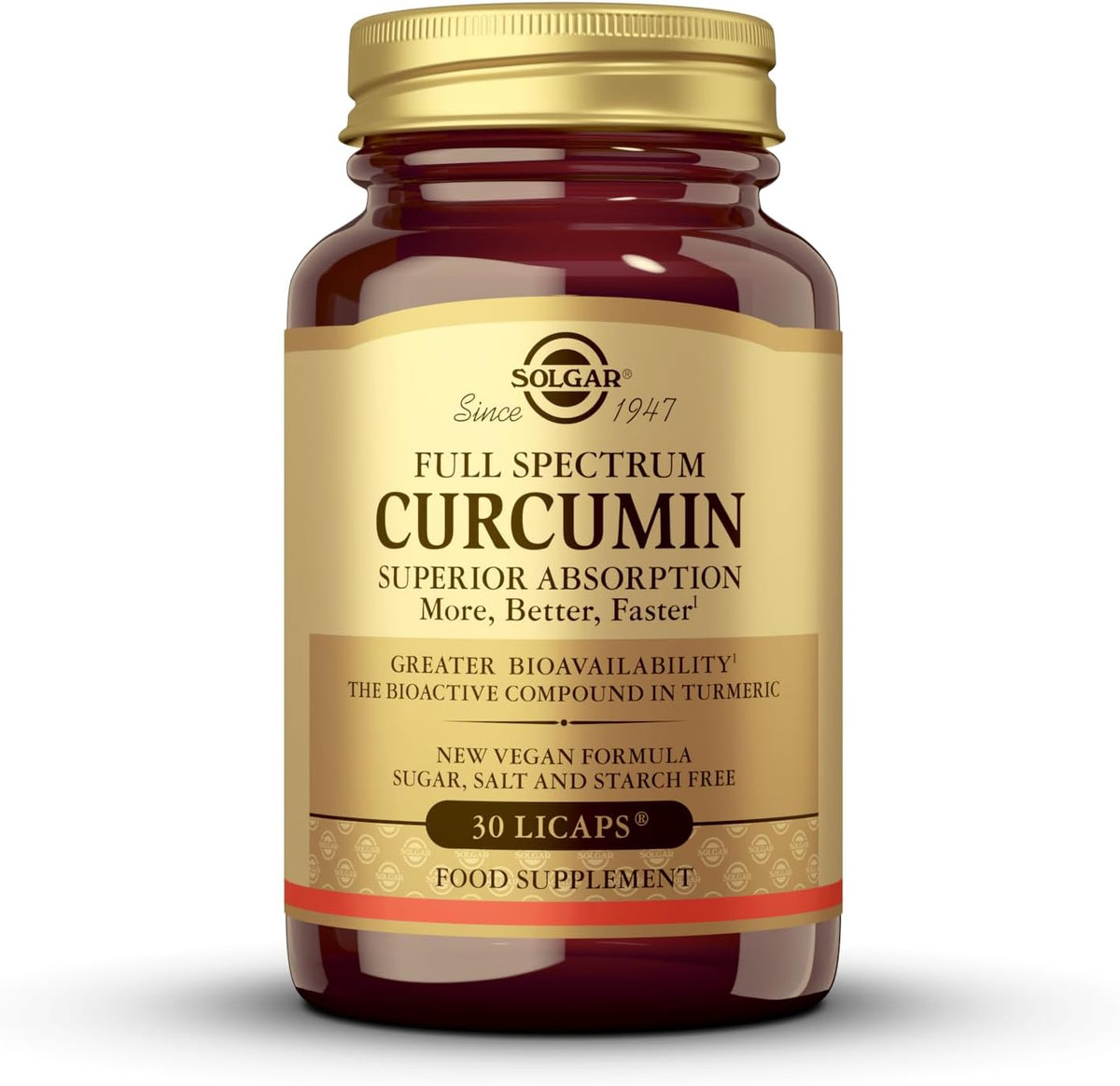 Solgar | Full Spectrum Turmeric | High Absorption and Bioavailability | Joint Support & Mobility | Natural Antioxidant, Digestive Wellness and Defenses | 30 Softgels