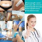 Waterproof Incision Bandages for Large Wounds Knee Hip Replacement Adheisve Island Dressing Bandaid Tape Post Surgical Shower Protector, No Glue On Center 4 x 10 Inch (Pack of 14)