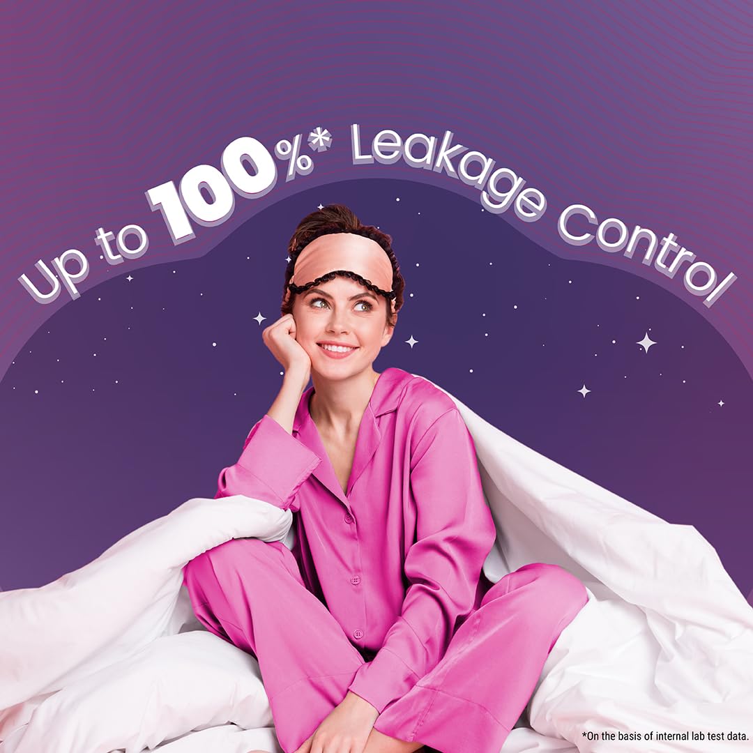 Paree Super Nights XXL 30 Soft Pads|Upto 100% All-Night Leakage Protection|Heavy Flow Champion|4 Wings Wider Back Coverage For No Stains|Sanitary Pads For Women with Disposable Wrapper