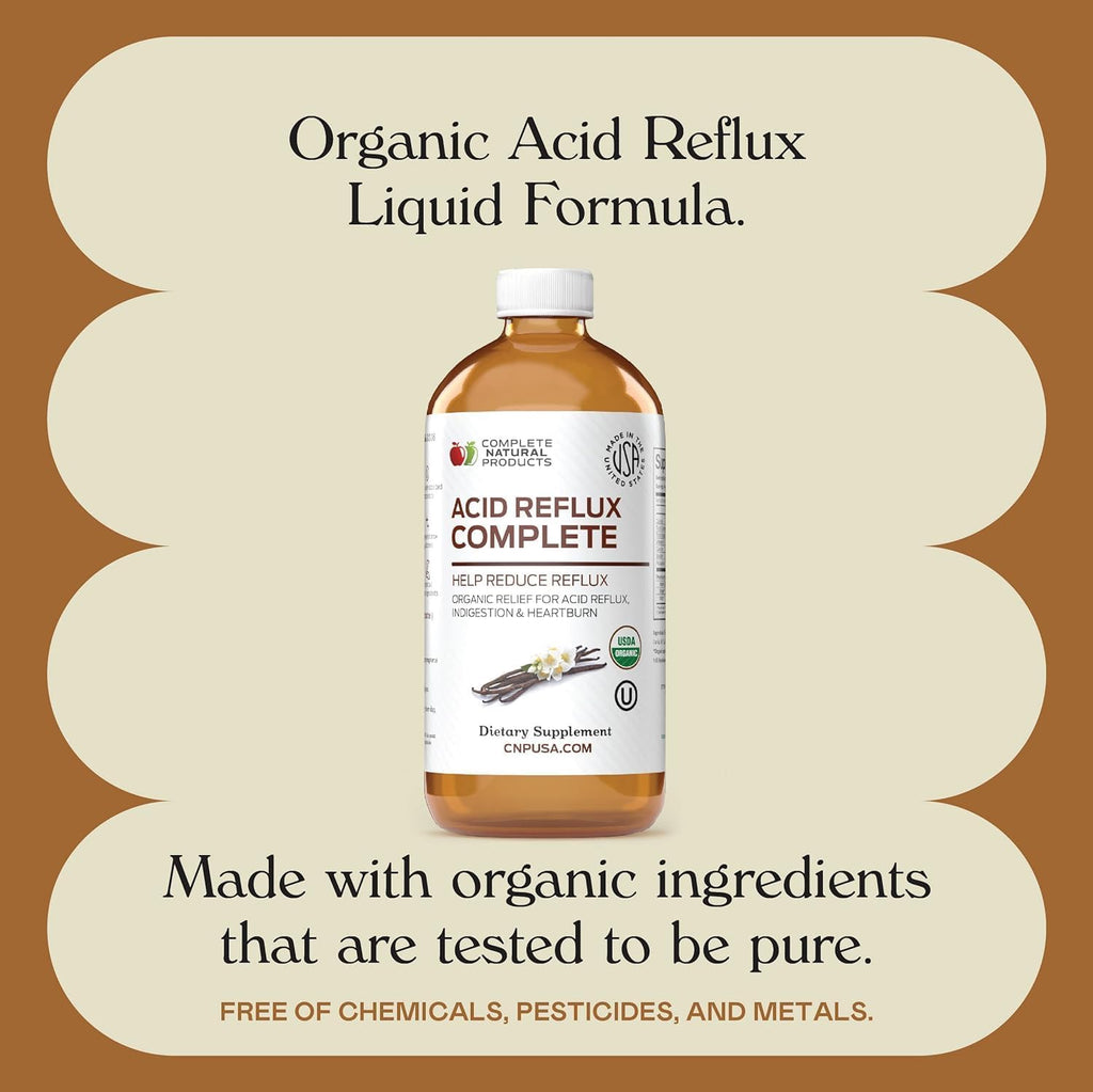 Acid Reflux Complete 16oz - Natural Organic Liquid Heartburn, GERD, & Amish Reflux Relief Remedy & Medicine (Pack of 2)