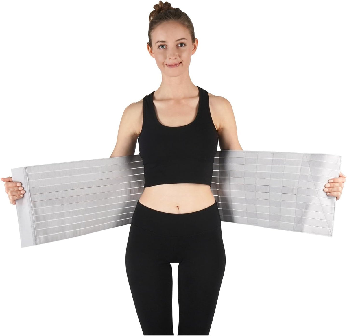 Soles Compression Abdominal Binder | Post-Surgical and Postpartum Support | Adjustable Belly Wrap Supports Muscle & Skeletal Stability | Unisex | One Size Fits All