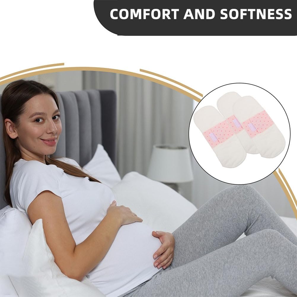 4pcs Reusable Cotton Menstrual Pads for Women, Soft Breathable Cloth Panty Liners Panty Liners Washable Period Sanitary Pads for Pregnancy Postpartum Use