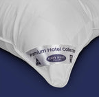 Luxury Hotel Collection Down Alternative Pillows, Standard Size, Medium or High Profile, 250 Thread Count Cotton Cover, Set of 2, White, Machine Washable, Made in Australia (Medium Profile)