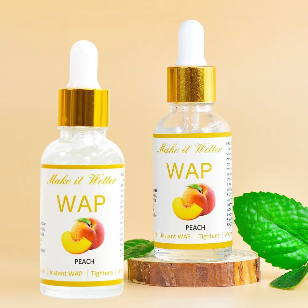 30ml Yoni Slime Wap Peach Based Organic Plant Natural Herbal Yoni Oil Vaginal Tightening Yoni Essential Oil Feminine Body Oil Keep PH Balance Make Women Secret Part Wetter, Clear