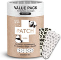 PATCH 100 Pieces, Coconut Oil, Value Pack, Kids Panda Eco-Friendly Bamboo Adhesive Bandages for Scratches & Grazes, Hypoallergenic Wound Care for Sensitive Skin, Biodegradable, Latex & Plastic Free