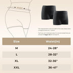 Carer Pack of 4 Disposable Panties Postpartum High Waist Briefs Breathable and Elastic for Pregnancy, Postpartum and Caesarean Section, Black/White, XXL