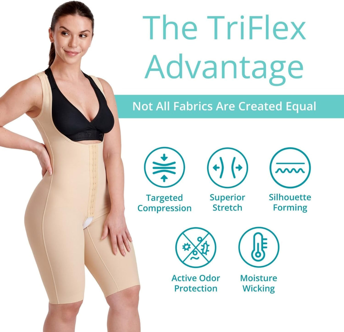 MARENA FCBHRS Female Curves Bodysuit - Short Length - Tummy Control Post Surgery Compression Garment