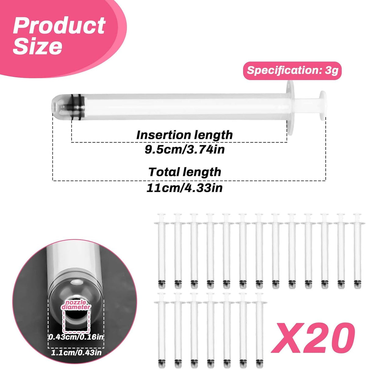 Vaginal Applicators Disposable 20 pieces