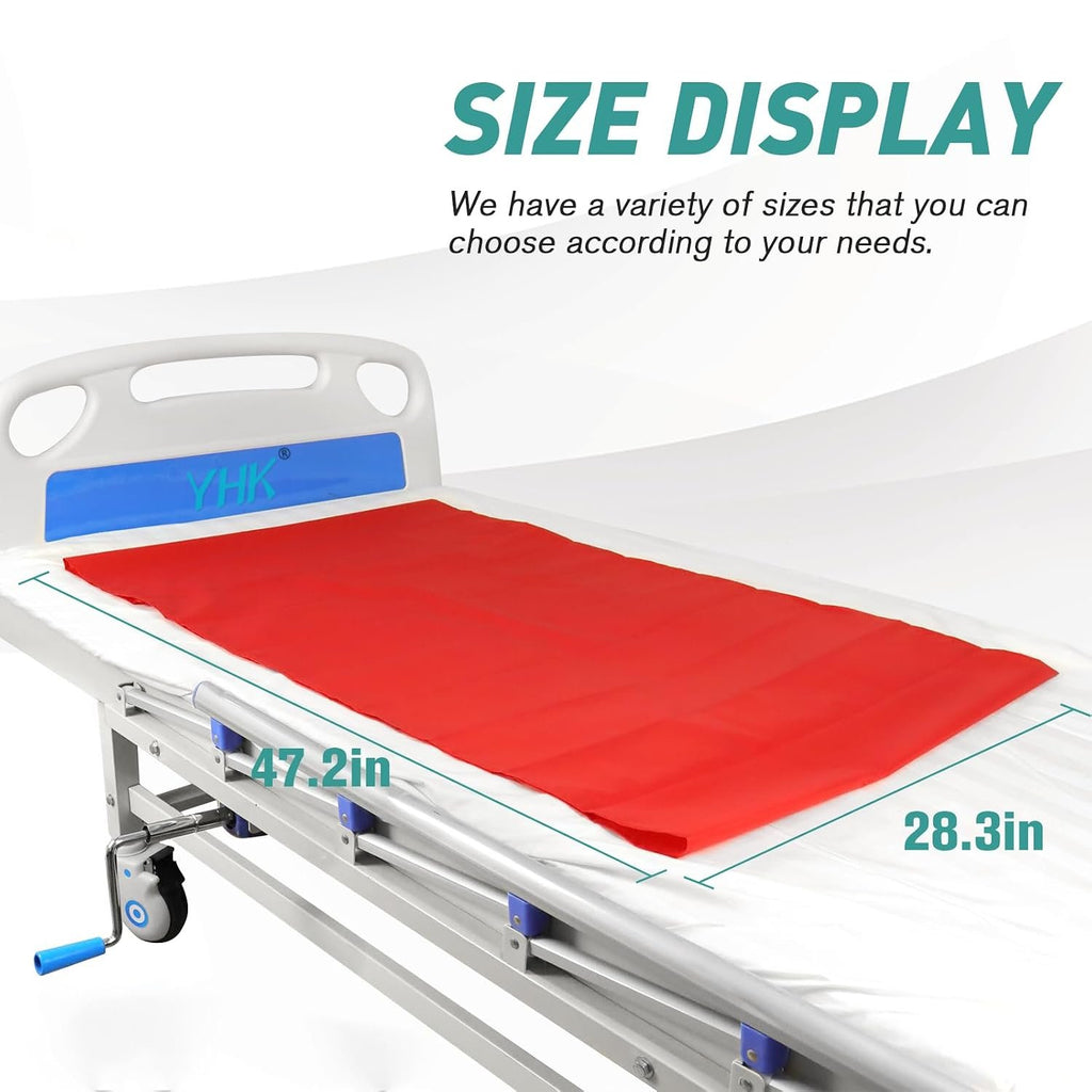 YHK Tubular Slide Sheet for Patient Transfer, Washable Reusable Flat Slide Sheet, Safetysure Transfer Slide for Moving Bedridden Patients, Slides for Cars, Hospital Bed, Home Care (28.3" x 47.2")