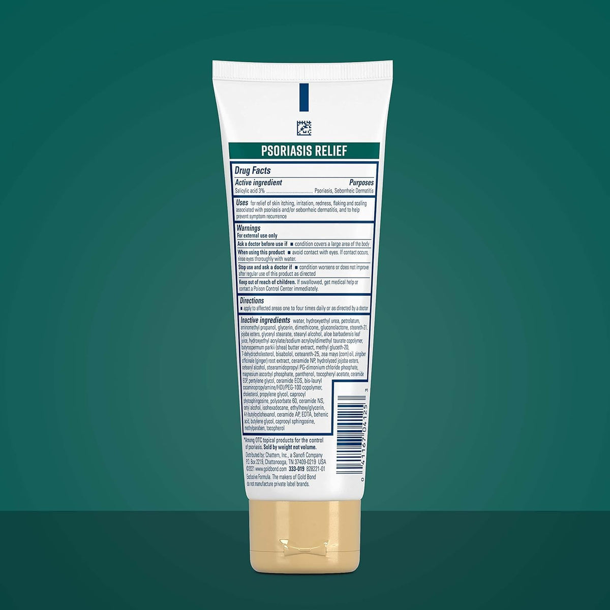 Gold Bond Multi-Symptom Psoriasis Relief Cream, 4 oz, Itchy Skin Relief | Temporary relief for irritation, psoriasis cream for skin, salicylic acid, steroid-free,