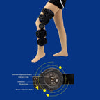 Post-Surgery Knee Brace for Recovery Stabilization, Adjustable Hinged Knee Support Orthosis Immobilizer Protector for Men and Women