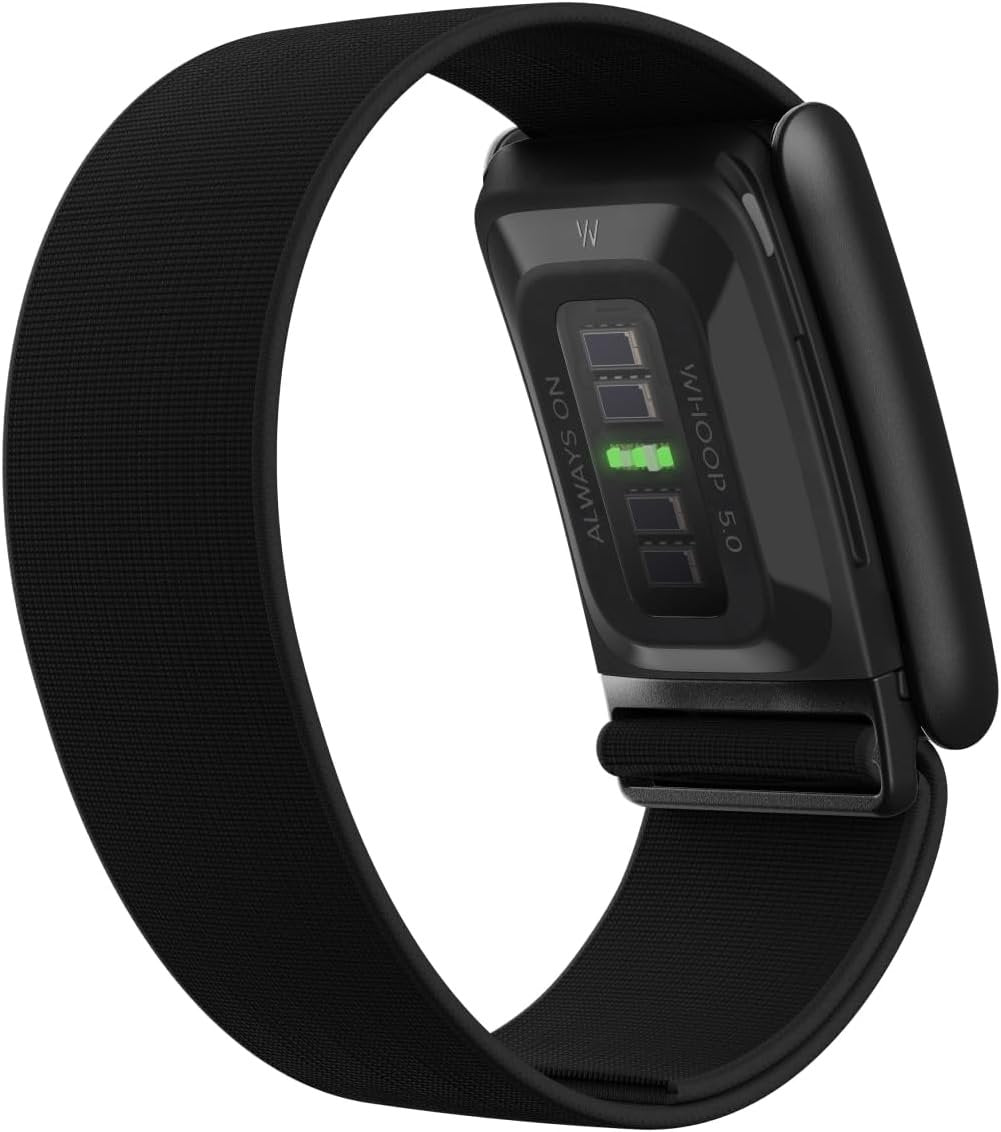 WHOOP 5.0/MG Activity Tracker - 12 Month Membership - Health and Fitness Wearable – 24/7 Activity and Sleep Tracker, Personalized Coaching, Menstrual Cycle Insights – 14+ Days Battery Life